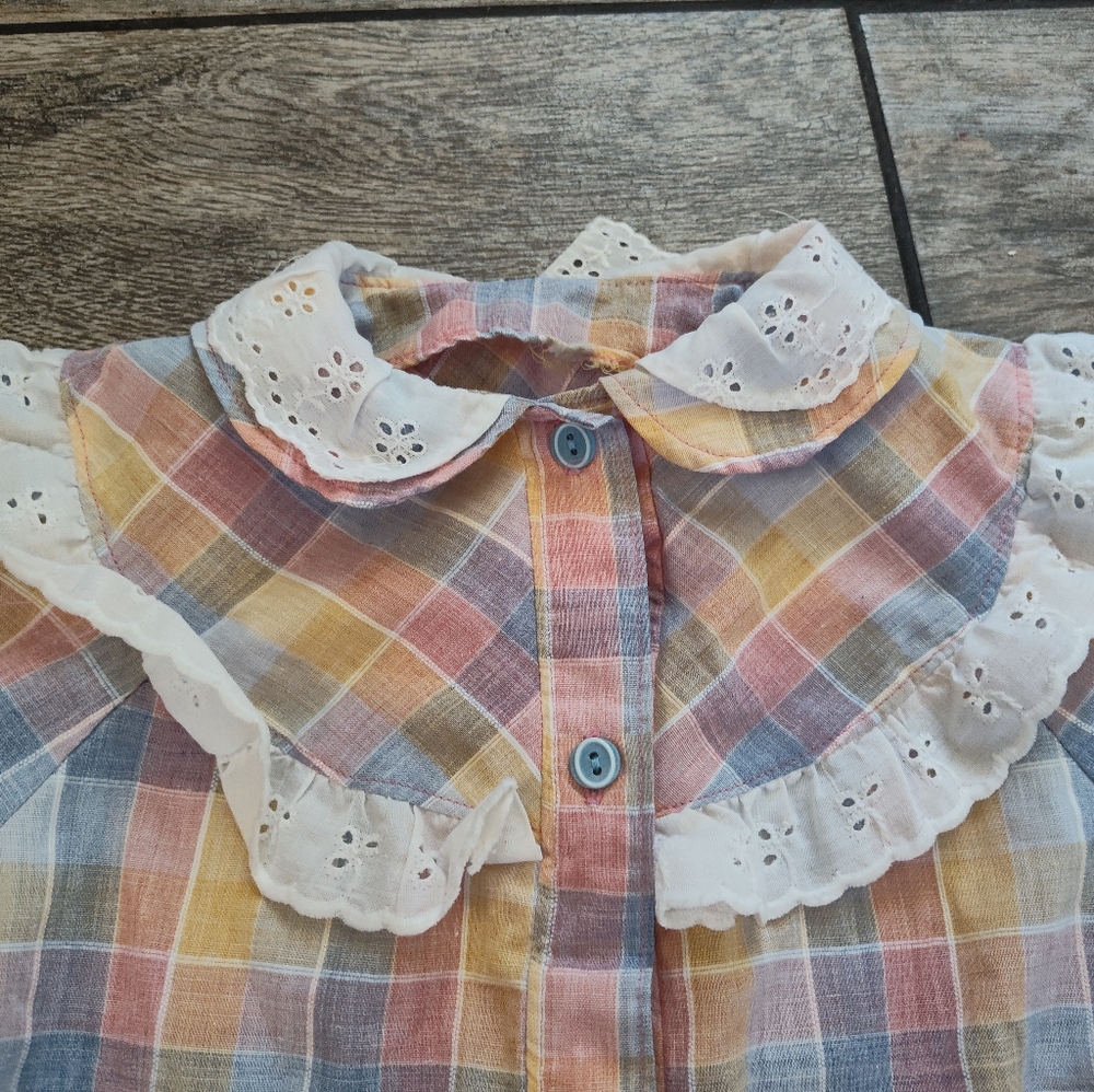 Adorable Vintage Girls Prairie / Cowgirl/ Western Top - Picture 9 of 9
